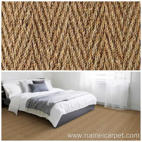 Natural seagrass woven carpet for bedroom living room